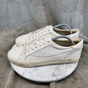 Madewell Shoes Mens 8.5 Womens 10 White Leather Sidewalk Low Top Sneakers *Read*